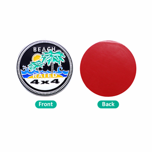 Gran oferta de fábrica, emblema personalizado, <span class=keywords><strong>4x4</strong></span>, pegatina de coche de forma redonda de Metal nominal para JEEP, insignia todoterreno, venta al por mayor - Product Image 4