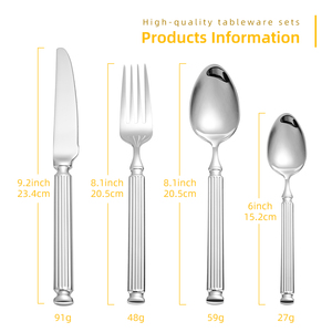 Trung Đông 4/28/48/128 pcs cổ điển ngã ba dao và muỗng 3D laser Bạc khách sạn sang trọng thiết lập dao kéo thép không gỉ Flatware - Product Image 2