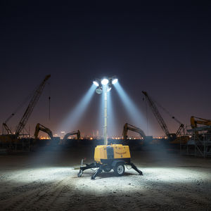 Torre de Iluminación Móvil SWT con <span class=keywords><strong>Precio</strong></span> de Fábrica, Torre de Iluminación LED Móvil, Montada sobre Plataforma, Equipo de Construcción Robusto - Product Image 1