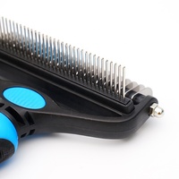 Nouvelle conception de marque privée, outil professionnel 2-en-1 pour démêler et éliminer les poils de chiens et de chats, brosse à peigne pour sous-poil