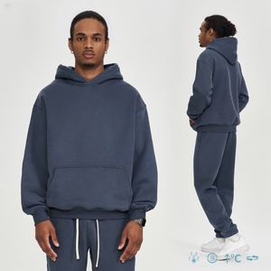 Tùy Chỉnh Chất Lượng Cao 100% Cotton Người Đàn Ông Của Hoodies Tracksuit 350GSM Lông Cừu Lót Unisex Thể Thao Giản Dị Và Áo Đặt - Product Image 2