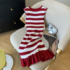 Abito Casual da Donna Senza Maniche con Volant, Vestito Aderente, Nuova <span class=keywords><strong>Moda</strong></span> Primavera 2026, Tinta Unita, Taglia Unica - Product Image 6