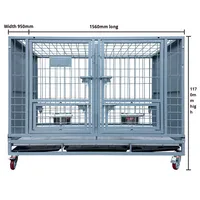 Cage pour chien pliable en métal solide et simple, pour chiens de taille moyenne à grande, utilisation intérieure/extérieure, niche de reproduction avec isolation mère-enfant