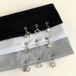Fascia Elastica per Capelli Stile Punk con Fori Metallici Rotondi, Turbante <span class=keywords><strong>in</strong></span> Tessuto Elasticizzato per Festival Rock, Fascia per Capelli alla Moda per Donne - Product Image 5