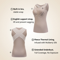 Débardeur Thermique de Maternité et d'Allaitement Camellia avec Soutien-Gorge Intégré – Chaud et Sans Coutures pour l'Hiver – Sous-Vêtement de Grossesse et d'Allaitement