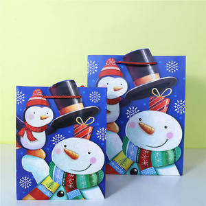 Omet Vert Père Noël Père Noël Chapeau <span class=keywords><strong>de</strong></span> cerf Flocon <span class=keywords><strong>de</strong></span> neige Bonhomme <span class=keywords><strong>de</strong></span> neige Poudre saupoudrée Cadeau Sac en papier - Product Image 2