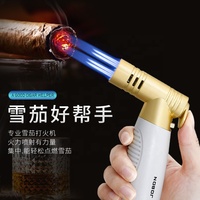JOBON-Cigare Chalumeau Pistolet BBQ pour Cuisine Fumée Métal Gros Cigarette Jet Flamme Personnalisé Briquet à Gaz Butane Logo Personnalisé