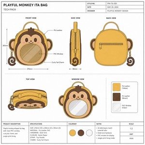 Mochila Ita <span class=keywords><strong>de</strong></span> <span class=keywords><strong>Mono</strong></span> Jugueteño y Divertido con Tirador <span class=keywords><strong>de</strong></span> Cremallera <span class=keywords><strong>de</strong></span> Plátano, <span class=keywords><strong>Cola</strong></span> Rizada y Forro con Estampado <span class=keywords><strong>de</strong></span> Selva, Bolso <span class=keywords><strong>de</strong></span> Hombro con Temática <span class=keywords><strong>de</strong></span> Selva Salvaje - Product Image 4