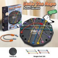Puzzle éducatif en plastique Jeu de société Dénouer la corde Défi avec des jouets Fidget pour enfants Jeu interactif parent-enfant