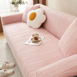 طقم غطاء كنبة محبوك من الجاكار شامل لجميع الجوانب ومقاوم لخدش القطط، بطانية مقعد قابلة للغسل ومرنة للموسم الجديد - Product Image 4