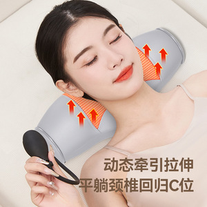 หมอนนวดคอและไหล่พร้อมระบบทำความร้อนแบบ USB ชาร์จซ้ำได้ นวดคลึงเพื่อการบำบัด ใช้ในบ้าน - Product Image 2