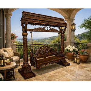 Luxury Traditional Teak <b>Wood</b> <b>Swing</b> with Canopy Customized Size & Color Modern Design for Living Room Durable & Leisure - Product Image 1