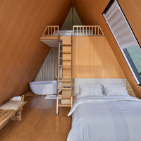 Kawagebo Kamp (KK) S390 39 ㎡   Maison miniature triangulaire de luxe en acier léger, préfabriquée, clé en main, modulaire, mobile