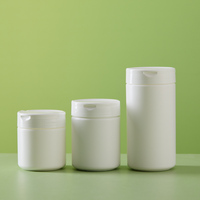 Bocaux en plastique HDPE Soft Touch 100ml 150ml 250ml 500ml 750ml 1000ml avec couvercles à clapet, emballage alimentaire de qualité alimentaire