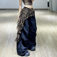 Vêtements de danse orientale pour femmes, foulard de hanche imprimé léopard, rideau de danse jazz, écharpe de taille pour la pratique de la danse orientale pour adultes