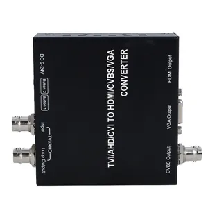 Transmitir hasta 300m por cable coaxial 1080p TVI/AHD/CVI a HD/CVBS/VGA hd Extender convertidor de vídeo