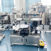 Etiquetadora Automática de Doble Cara con Motor Neumático y Control PLC para Botellas Planas, Etiquetadora de Alta Velocidad para Cosméticos