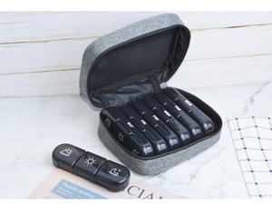 Nouvelle boîte à pilules en plastique colorée résistante à l'humidité, boîte de rangement hebdomadaire pour comprimés, fermeture à glissière, logo personnalisé, cadeau promotionnel - Product Image 4