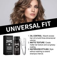 EELHOE Set Bedak Penata Rambut dengan Sisir, Volume Alami, Tekstur, Penataan Akar Rambut, Kit Perawatan Ringan