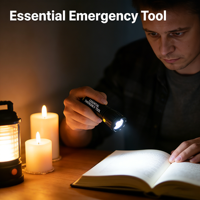 Lampe torche LED haute puissance pour le camping - Construction en ABS durable, batterie rechargeable
