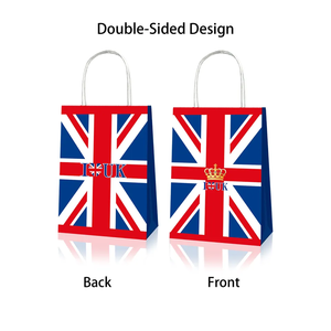 BD122 British Party Favors <strong>UK</strong> Flag and London Big <strong>Bee</strong> Printed Paper <strong>Gift</strong> Bag with Handle for Union Jack Party Decor - Product Image 2