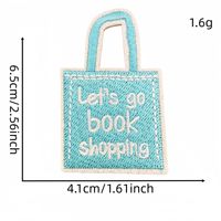 Patchs brodés thermocollants pour les amoureux des livres, avec slogan littéraire et appliques en forme de nœud et de café, pour vêtements, sacs et décoration DIY