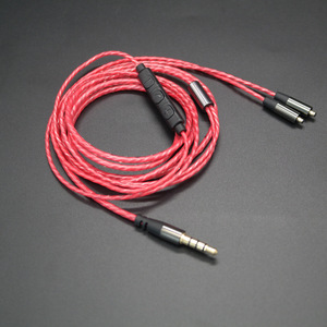 Cable desmontable para auriculares, Cable de Audio de cobre estañado rojo de 120Cm para dispositivos digitales, Material Flexible de TPE TPR - Product Image 1