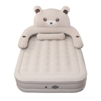Matelas gonflable double surélevé en forme d'ours, entièrement automatique, pour tente de camping extérieure, directement du fabricant