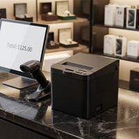 Impresora Térmica de Recibos Cashino CSN-58II de 58 mm, Impresora POS USB con Cajón de Dinero para Comercio Minorista