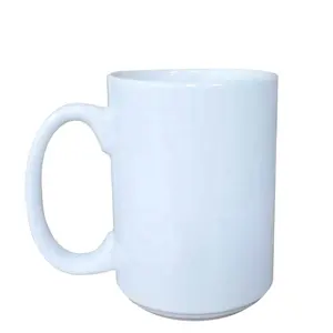 P190 atacado AA Grade 15oz Sublimação em branco caneca 15oz Cerâmica xícara de café para Sublimação Impressão Gift Milk Cup