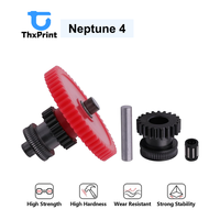 ThxPrint Kit Roda Gigi Ekstruder Baja Keras untuk Printer 3D Seri Neptune 4 Lapisan Nano DLC Ekstruder Baja Keras Roda Gigi Ganda