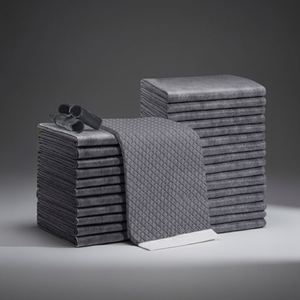 Tapis de toilette pour animaux de compagnie, coussinets absorbants pour chiots, tapis d'apprentissage pour chiens au charbon de bois noir avec autocollants adhésifs - Product Image 6