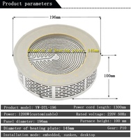 Ziyuawei — Mini poêle à poterie électrique, 196 rond spécial pour magasin de pots chauds