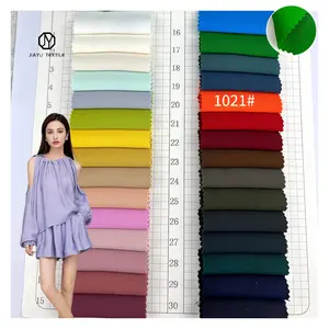 Colore solido personalizzato 260g SPH filato 95 poliestere 5 spandex tessuto Chiffon buon drappo sensazione moda indumento gonne tessuto