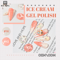 ICE NOVA cat kuku Gel es krim 51 warna ramah lingkungan Hema gratis & Vegan menerima grosir dan menjalankan layanan Logo Anda