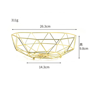 Mode créatif <span class=keywords><strong>bureau</strong></span> maison support <span class=keywords><strong>de</strong></span> banane en métal cuivre placage Fer fruits <span class=keywords><strong>panier</strong></span> - Product Image 1