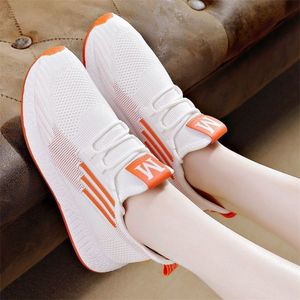 2026 New Style Women's Casual <b>Shoes</b> Korean Style Fashion All-Match White Breathable Mesh Upper Striped Lightweight - Product Image 3