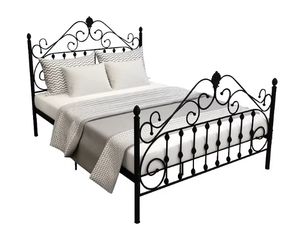 Cadres de lit en acier aux designs modernes, cadre de lit en fer pour appartement, lits gigognes en métal Queen avec rangement - Product Image 2