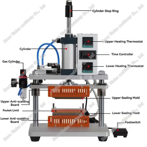 Máquina de Sellado por Calor Neumática para Bolsas de Embalaje de Plástico PP, Papel Kraft y Lámina de Aluminio, Equipo de Sellado y Unión - Product Image 3
