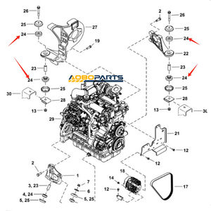 7000489 <span class=keywords><strong>Damer</strong></span> para los soportes de motor y bomba utilizados para los soportes de motor de cargador S450 S550 S590 S650 - Product Image 5