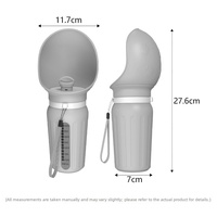 Gourde portable en silicone pour animaux de compagnie avec bol pliable anti-fuite – Idéale pour la marche, la randonnée et les voyages en extérieur