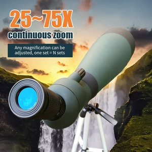 กล้องส่องทางไกลกันน้ำขนาด 25-75x100 ที่ดีที่สุดสำหรับการดูนกและดาราศาสตร์ พร้อมกล้องโทรทรรศน์ซูมรูรับแสงขนาดใหญ่ - Product Image 5