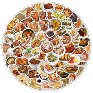 Venta al por mayor 60/100 comida realista lindos dibujos animados bocadillos deliciosos sabores decorativos autoadhesivos pegatinas impermeables - Product Image 4