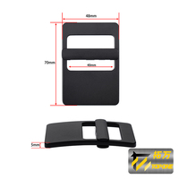 Ceinture en métal réglable noire personnalisée de logo de conception carrée de 1.5 pouces pour la boucle