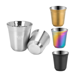 Bicchieri da Vino in Acciaio Inox Personalizzati all'Ingrosso 80ml/160ml/240ml, Tazze Isolate <span class=keywords><strong>a</strong></span> <span class=keywords><strong>Doppia</strong></span> <span class=keywords><strong>Parete</strong></span> Anti-Scottatura per <span class=keywords><strong>Espresso</strong></span> e Caffè - Product Image 5