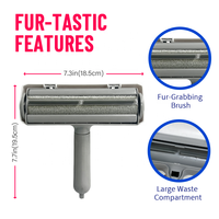 Rouleau de nettoyage auto-nettoyant en plastique de qualité supérieure pour enlever les poils d'animaux, brosse à peluches, outil de toilettage pour chats et chiens