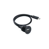 Conector USB 2.0 3.0 Resistente a la Intemperie, Cable de Datos Tipo C, Conector Circular Macho y Hembra, Adaptador de Cable USB Mini Micro para PCB