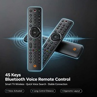 Control Remoto por Voz de 45 Teclas, Control Remoto Inalámbrico Activado por Voz de Repuesto para Smart TV OEM ODM