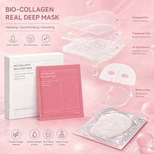 Mascarilla Facial de Marca Privada para el Cuidado de la Piel, Hidratante, Blanqueadora, Transparente, con Bio Colágeno - Product Image 4
