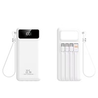 Batterie externe portable grande capacité 4 sorties USB Type C 50000 mAh avec lampe torche LED et charge rapide USB C PD 22,5 W